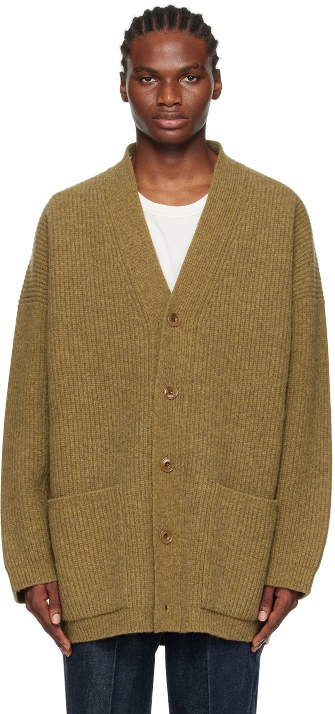 LEMAIRE Yellow Dropped Shoulder Cardigan Lemaire