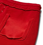 Maison Margiela - Garment-Dyed Loopback Cotton-Jersey Drawstring Shorts - Red