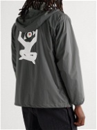 DISTRICT VISION - And Wander Pertex Quantum Air Printed Hooded Jacket - Gray