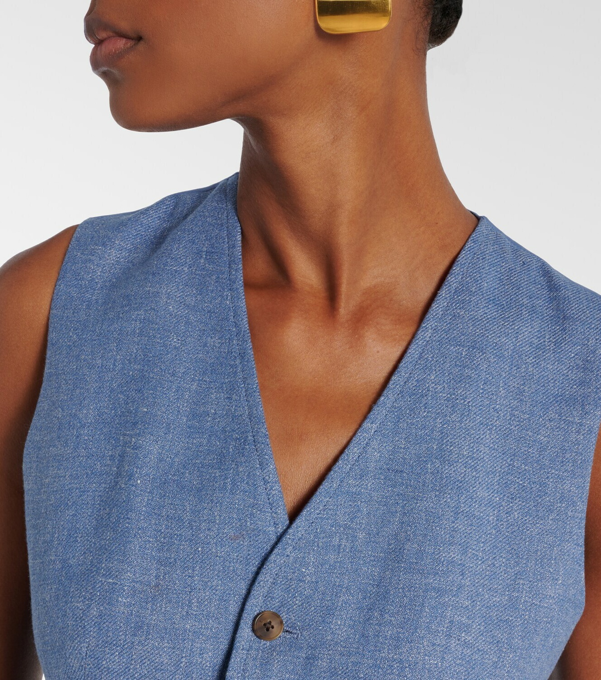 Polo Ralph Lauren Linen and cotton twill vest