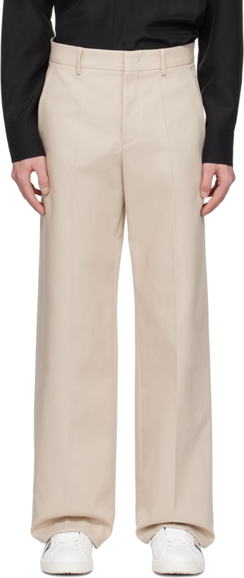 Photo: Valentino Beige Creased Trousers