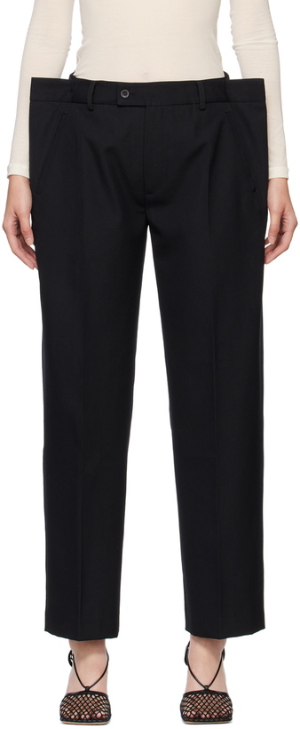 Photo: Subtle Le Nguyen Black Flat Trousers