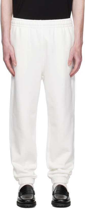 Photo: Lacoste White Fleece Sweatpants