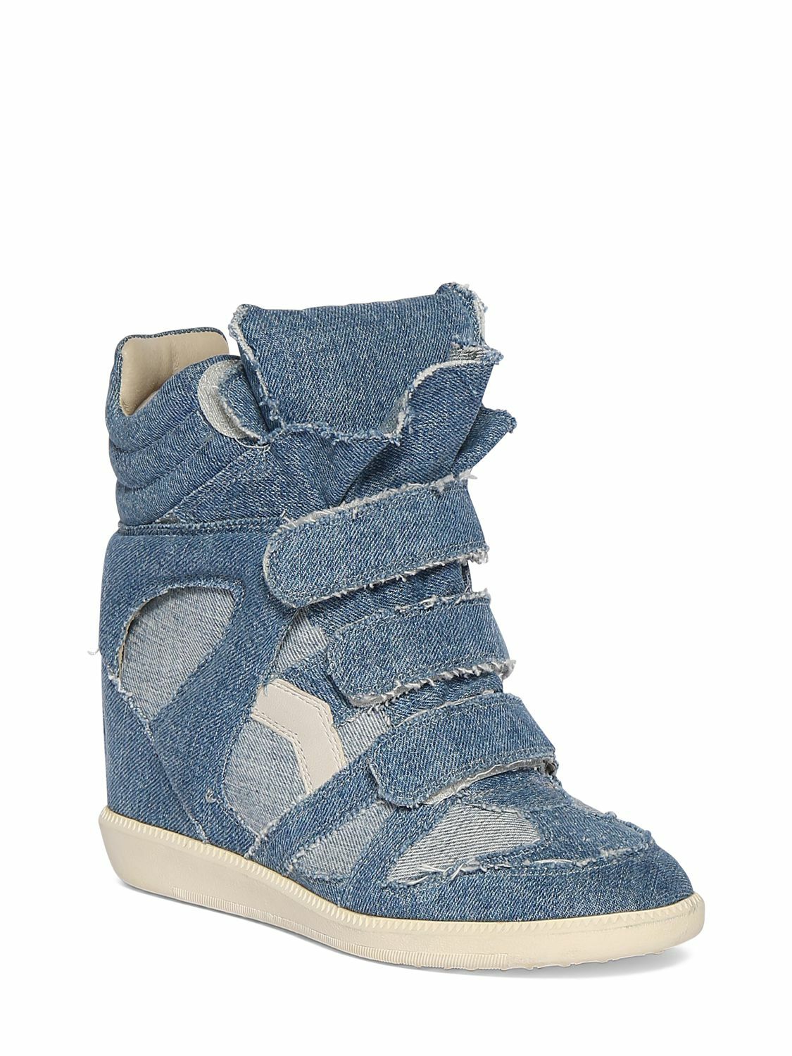 ISABEL MARANT - Bekett Denim & Mesh High Top Sneakers