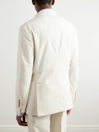 Brunello Cucinelli - Stretch Cotton and Cashmere-Blend Corduroy Blazer - White