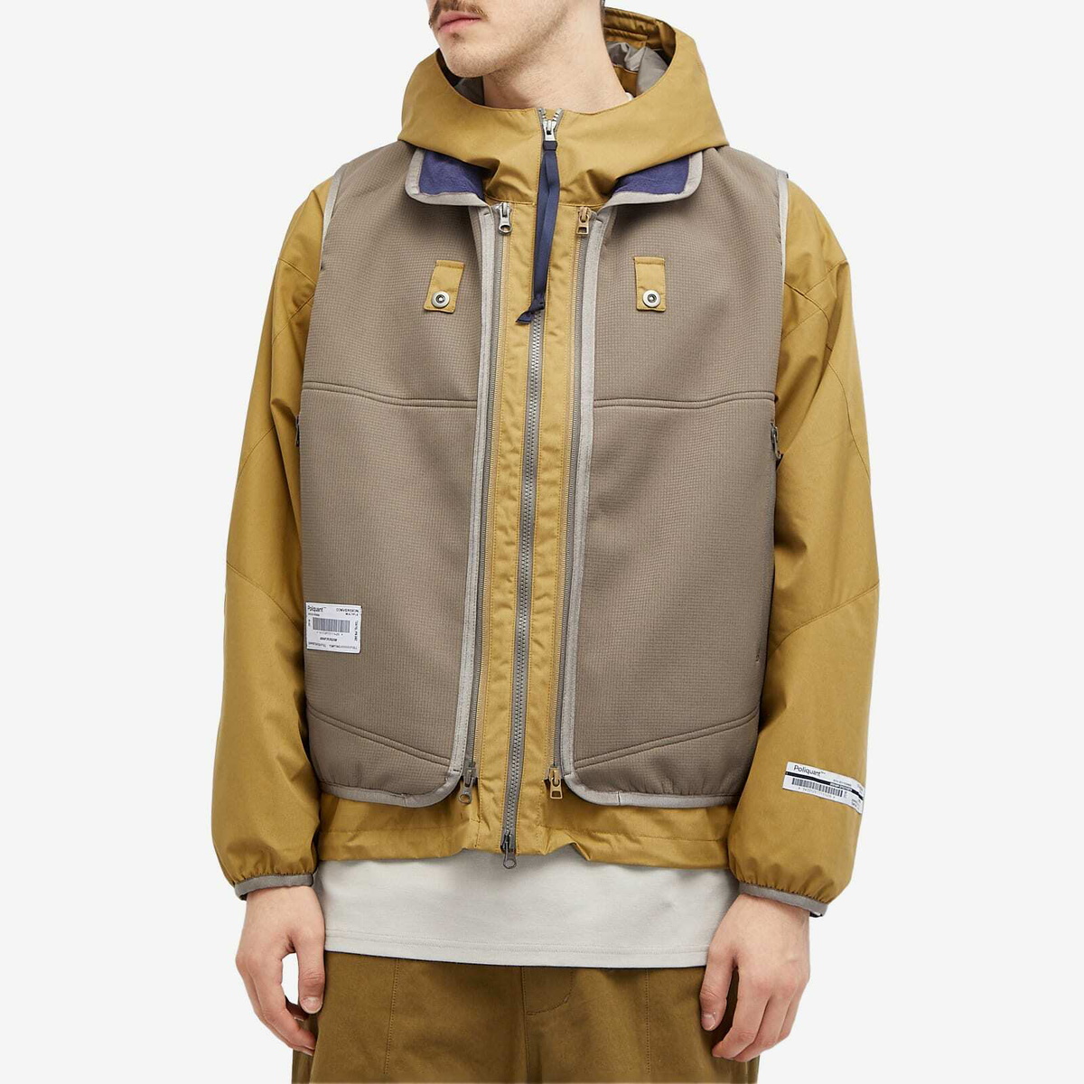Poliquant Men's Layering Jackcet with Built In Vest in Green