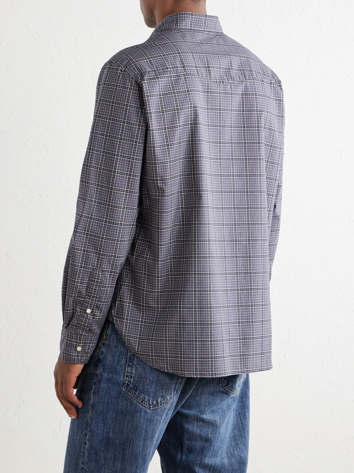 Officine Générale - Giacomo Checked Cotton Shirt - Gray