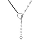 Marcelo Burlon County of Milan Silver Braided and Chain-Link Cross Necklace