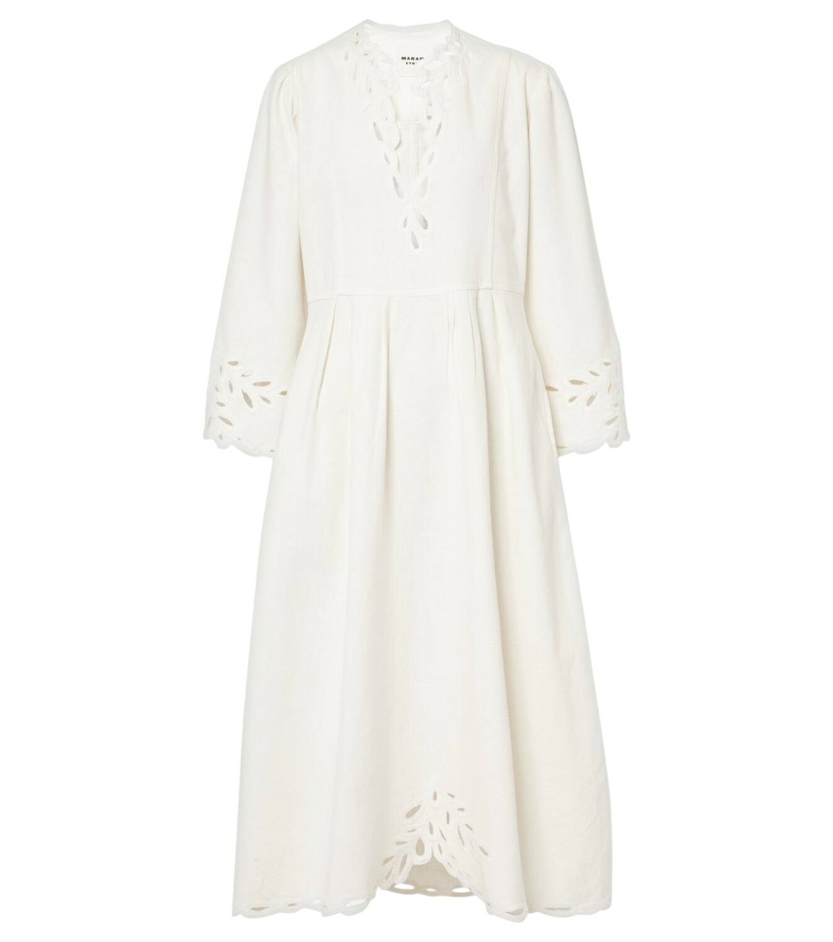 オールインワン・サロペット Isabel Marant Etoile Pippa Long Dress In Ecru Cotton With Etoile Isabel Marant - Pippa Ecru Embroidered Midi Dress