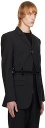 Dion Lee Black Rope Macrame Blazer