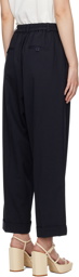 Cordera Navy Pleated Trousers