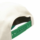 Aries Varsity Cap in Off White/Green 