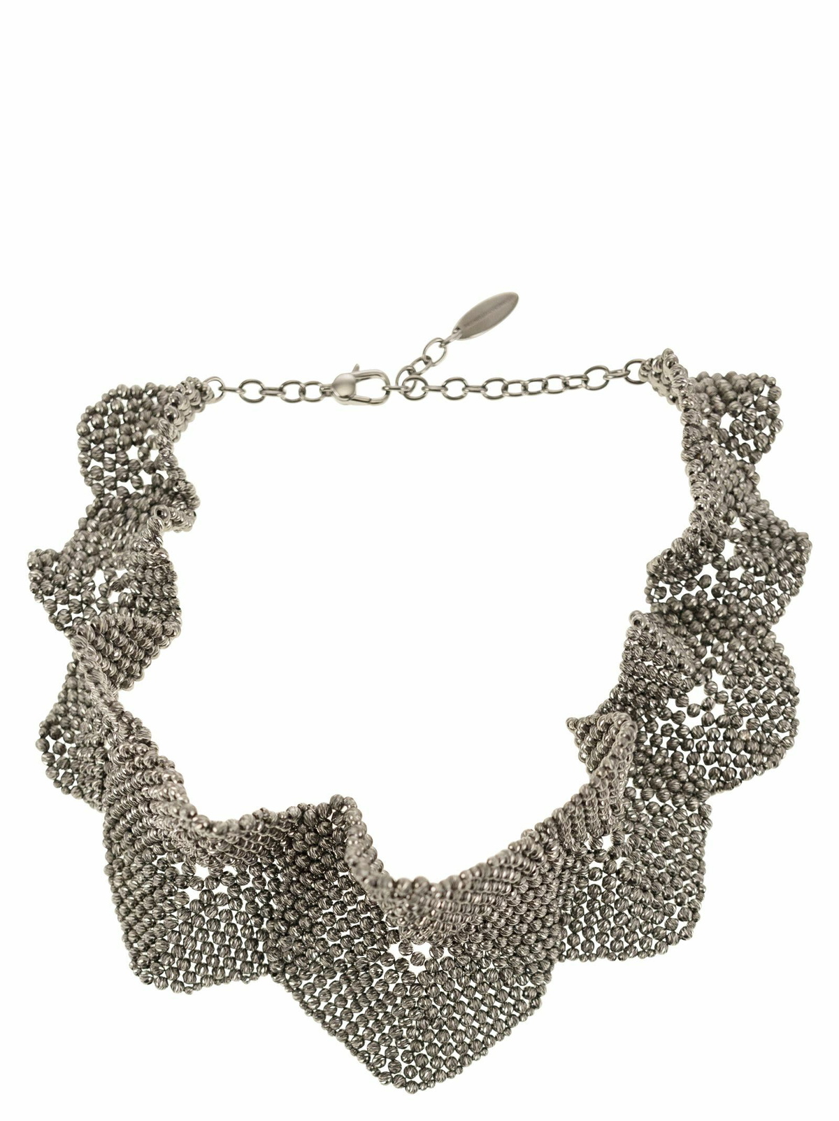 ネックレス・ペンダント BRUNELLO CUCINELLI SILVER NECKLACE Brunello Cucinelli - Grey Monili Beaded Circle Necklace
