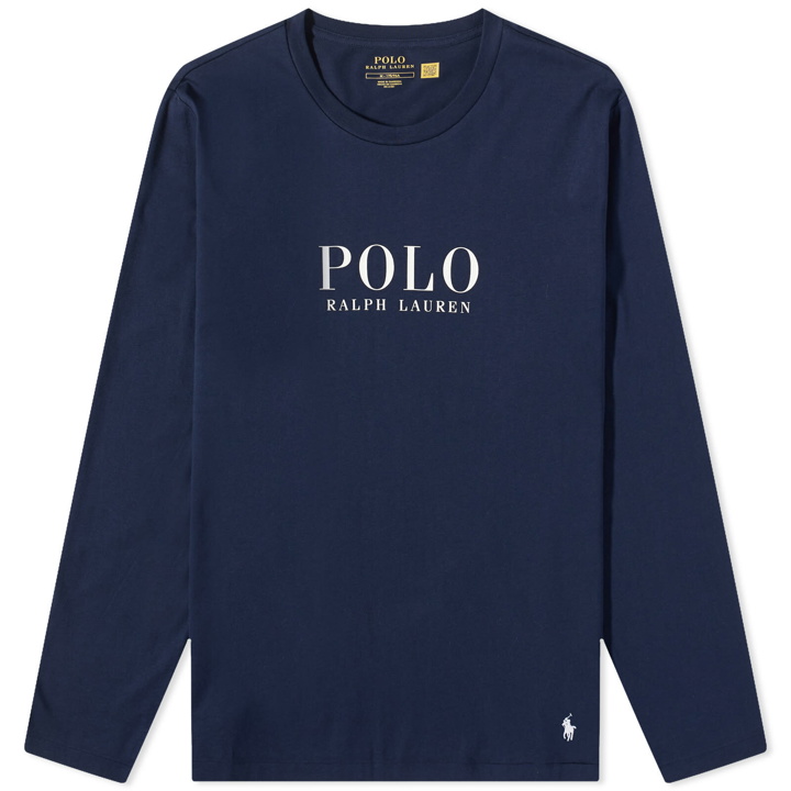 Photo: Polo Ralph Lauren Men's Long Sleeve Logo Lounge T-Shirt in Cruise Navy