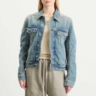 Rick Owens DRKSHDW Women's Denim Trucker Jacket in Washed Indigo