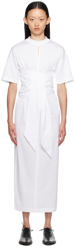 Photo: Mame Kurogouchi White Suvin Midi Dress