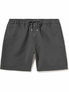 Mr P. - Straight-Leg Cotton and Linen-Blend Drawstring Shorts - Gray