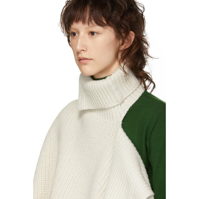 Raf Simons White Single Panel Turtleneck