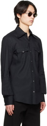 KOZABURO Black Slim-Fit Shirt