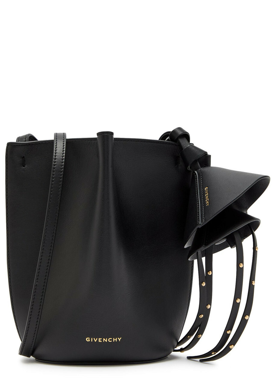Givenchy Nano Floral Bag-charm Leather Bucket bag - Black - One Size