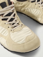 Bottega Veneta - Orbit Leather and Shell-Trimmed Suede Sneakers - Neutrals