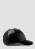 Logo Patch Vinyl Baseball Cap in Black