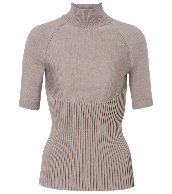 Photo: Alaïa Ribbed-knit turtleneck wool-blend top