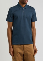 Alexander Mcqueen Logo-appliqué Piqué Cotton Polo Shirt Navy