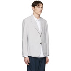 Thom Browne Grey Seersucker Sports Jacket