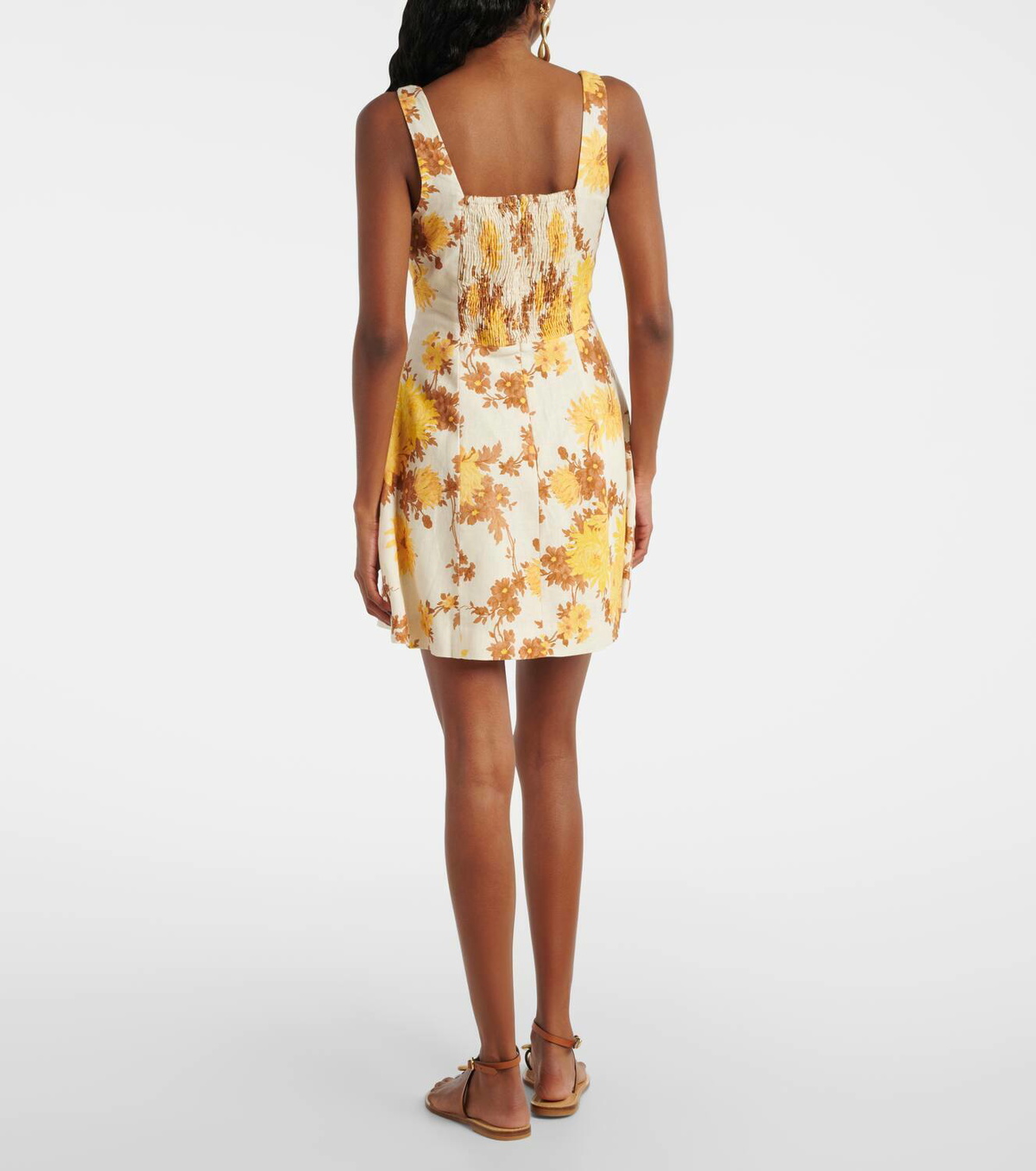 Faithfull Felice floral linen minidress Faithfull