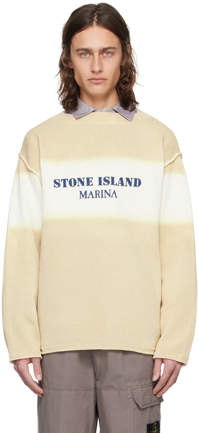 Photo: Stone Island Beige Printed Sweater