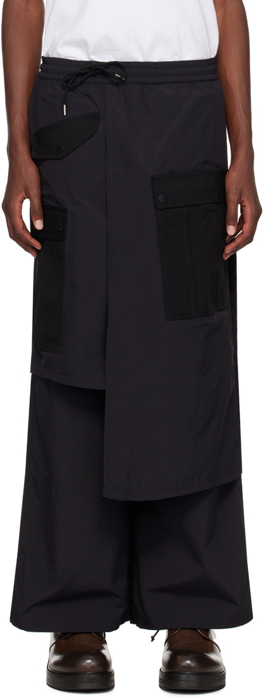 Maharishi Black Asym Hakama Cargo Pants Maharishi