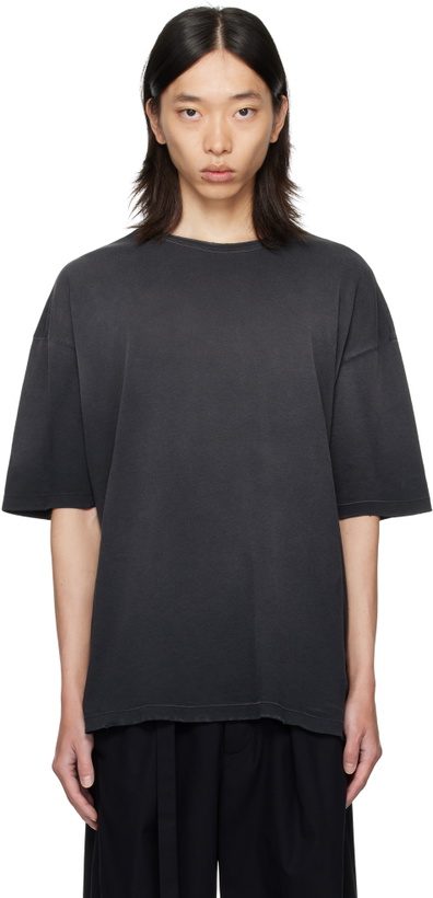 Photo: Ann Demeulemeester Black Dieter Infinite Feather Print T-shirt