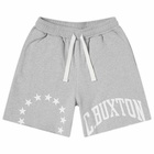 Cole Buxton Men's Cut Off Varsity Sweat Shorts in Light Grey Marl