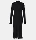 Balenciaga Wool-blend midi dress