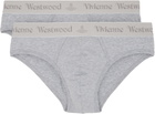 Vivienne Westwood Two-Pack Gray Cotton Briefs