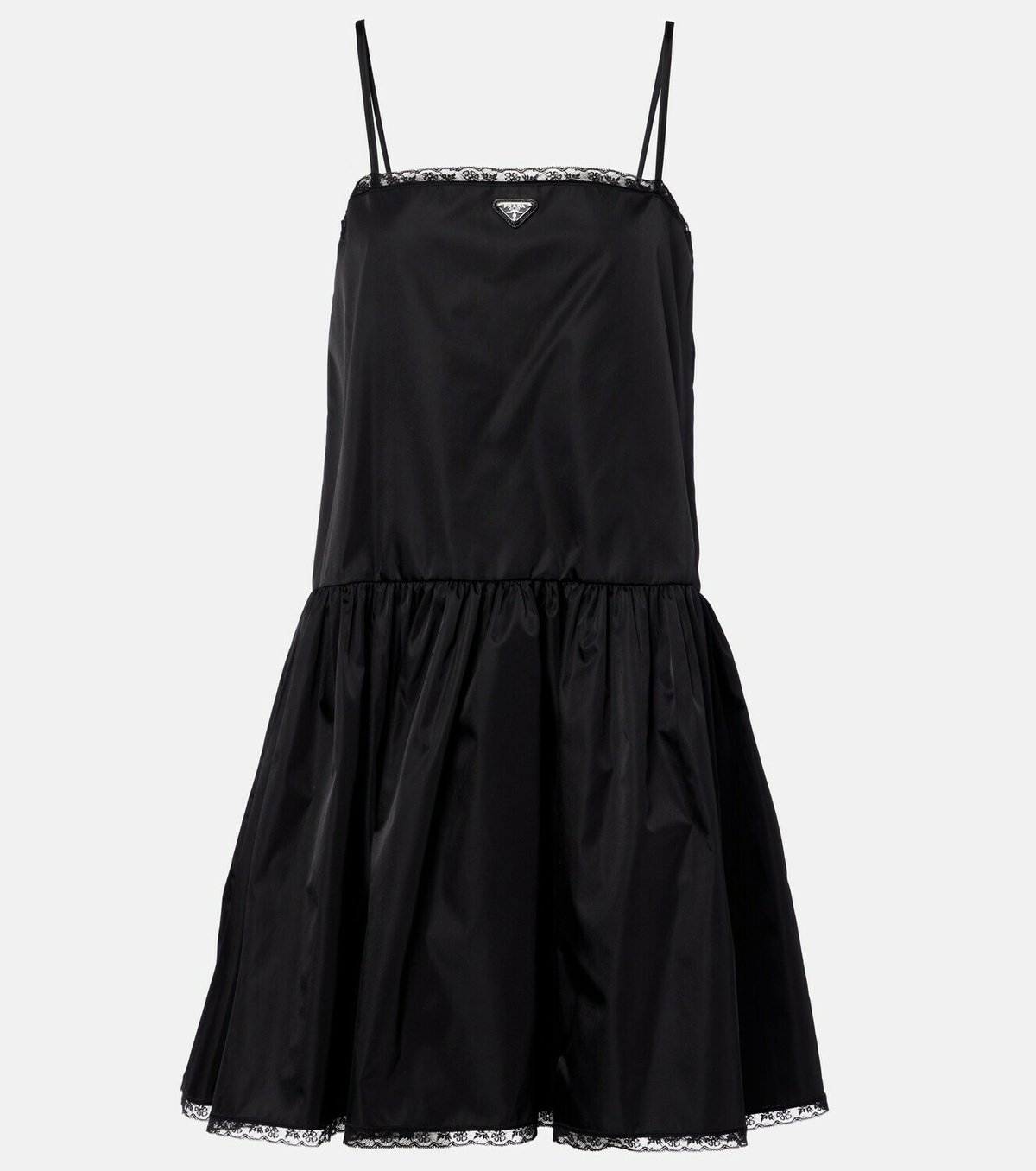Prada Re-Nylon lace-trimmed minidress