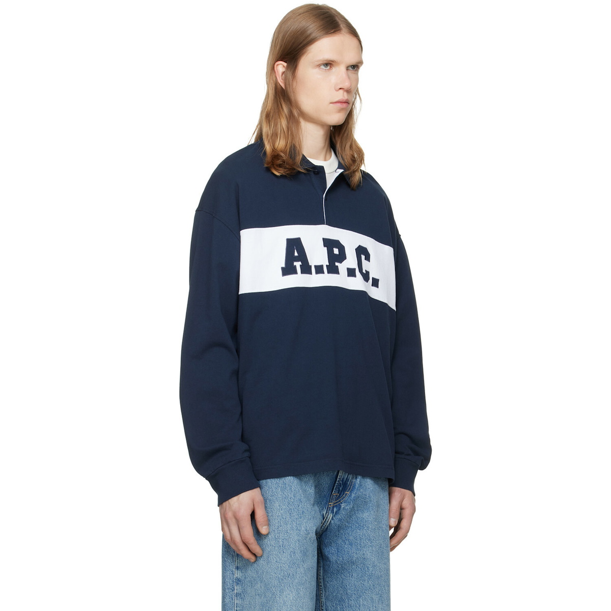 A.P.C. Navy Rugby Polo