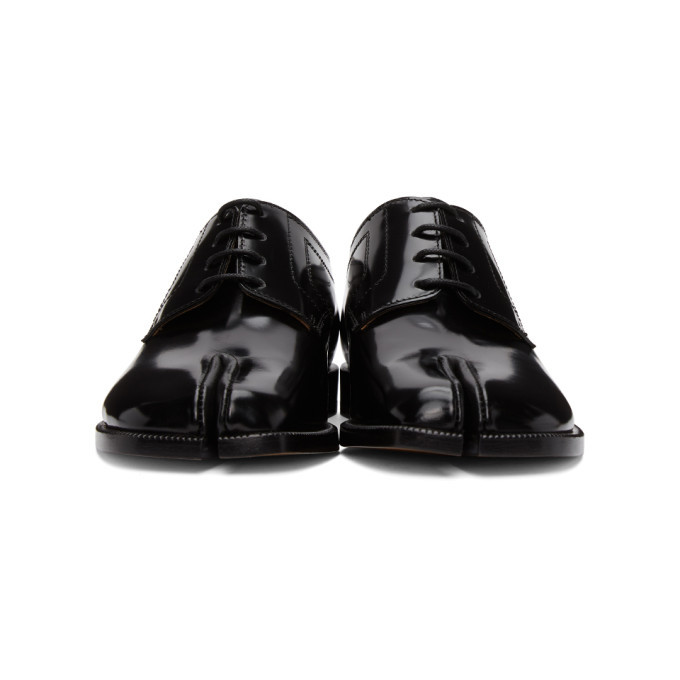 Maison Margiela Black Tabi Lace-Ups Derbys Maison Margiela