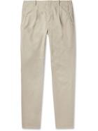 Incotex - Tapered Cotton-Blend Trousers - Neutrals
