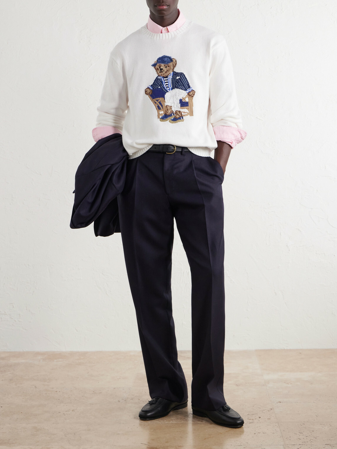 Polo Ralph Lauren - Polo Bear-Jacquard Cotton Sweater - White