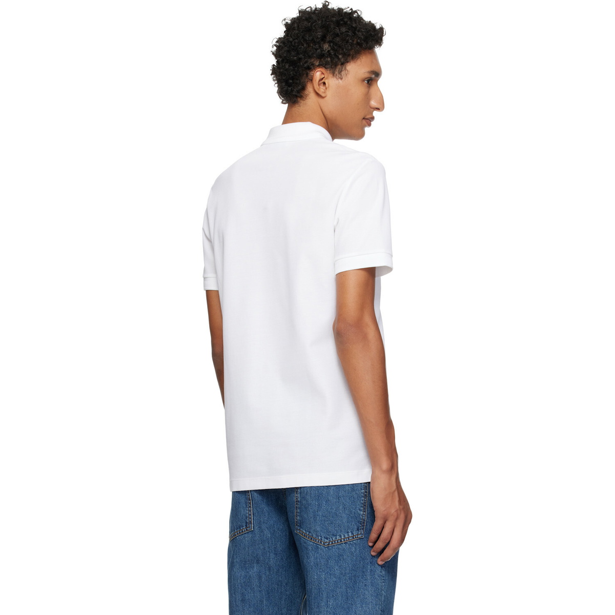 Burberry White Cotton Polo