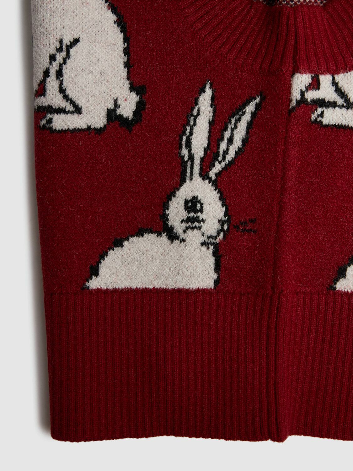 MAISON MANGOSTAN Rabbit Print Viscose Bland Balaclava