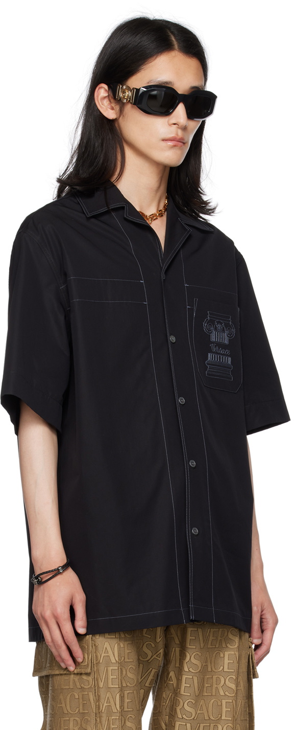 Versace Black 'La Colonna' Shirt Versace