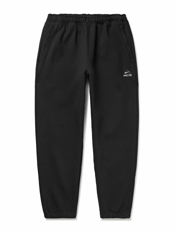 Photo: Nike - ACG Tapered Logo-Embroidered Therma-FIT Repel Tuff Fleece Sweatpants - Black