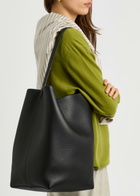 The Row Park Large Leather Tote - Black - One Size