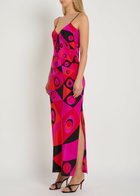 Pucci Printed Silk Maxi Dress Pink
