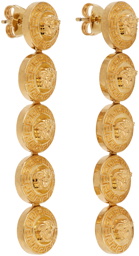 Versace Gold Tribute Medusa Drop Earrings