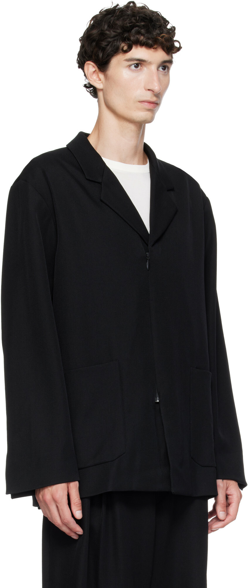 Kiko Kostadinov Black Votive Zip Blazer