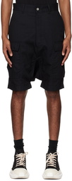 Rick Owens Drkshdw Black Cargo Shorts